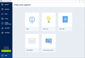 Acronis True Image support