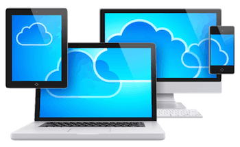Cloud backup services running on multiple devices